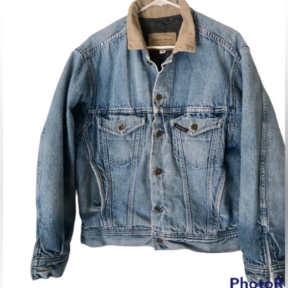 Denver Hayes Blue Denim Jacket with Tan Collar - Picture 3 of 10